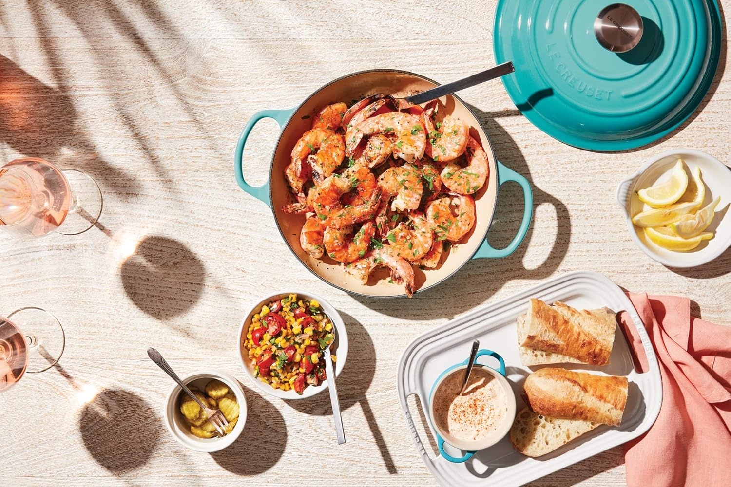 image:imageLe Creuset Enameled Cast Iron Signature Braiser 5 qt CeriseCaribbean