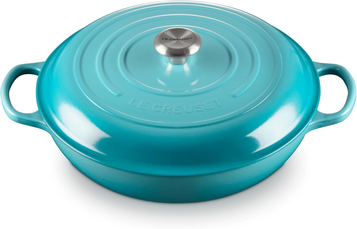 image:imageLe Creuset Enameled Cast Iron Signature Braiser 5 qt CeriseCaribbean