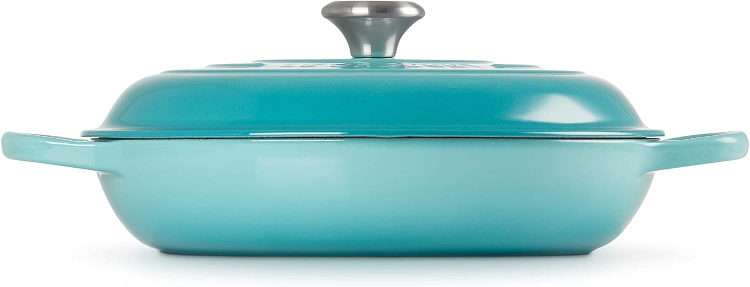 image:imageLe Creuset Enameled Cast Iron Signature Braiser 5 qt CeriseCaribbean
