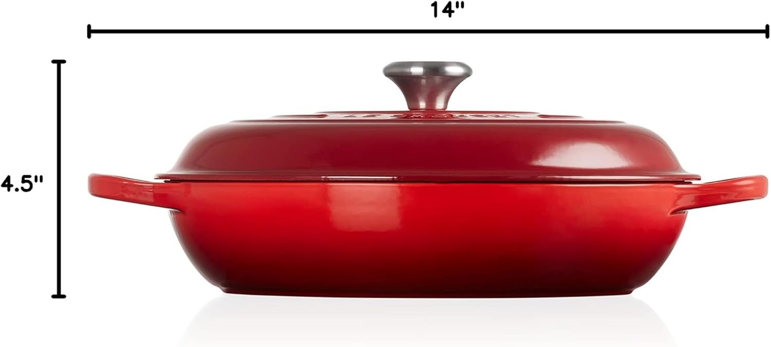 image:imageLe Creuset Enameled Cast Iron Signature Braiser 5 qt CeriseCerise