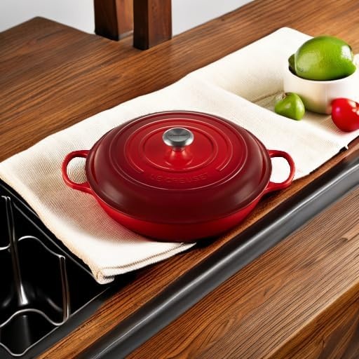 image:imageLe Creuset Enameled Cast Iron Signature Braiser 5 qt CeriseCerise