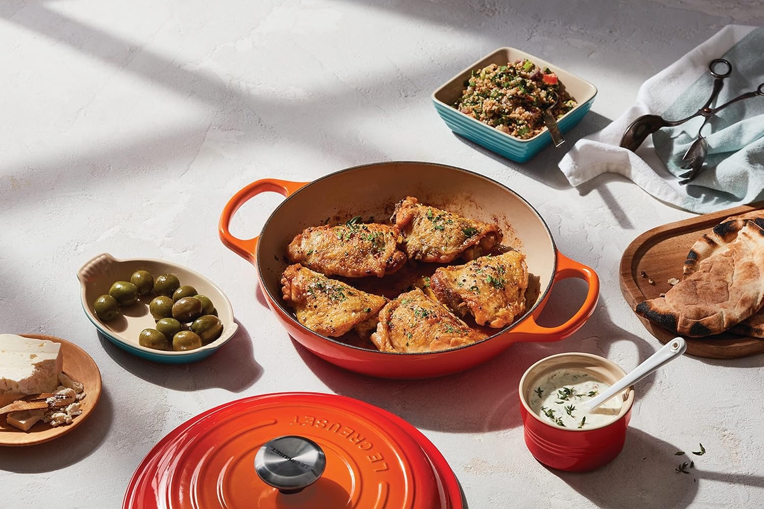 image:imageLe Creuset Enameled Cast Iron Signature Braiser 5 qt CeriseFlame