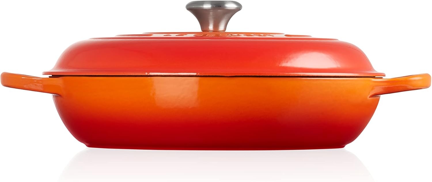 image:imageLe Creuset Enameled Cast Iron Signature Braiser 5 qt CeriseFlame
