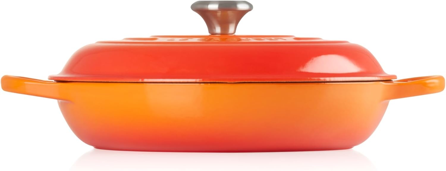 image:imageLe Creuset Enameled Cast Iron Signature Braiser 5 qt CeriseFlame