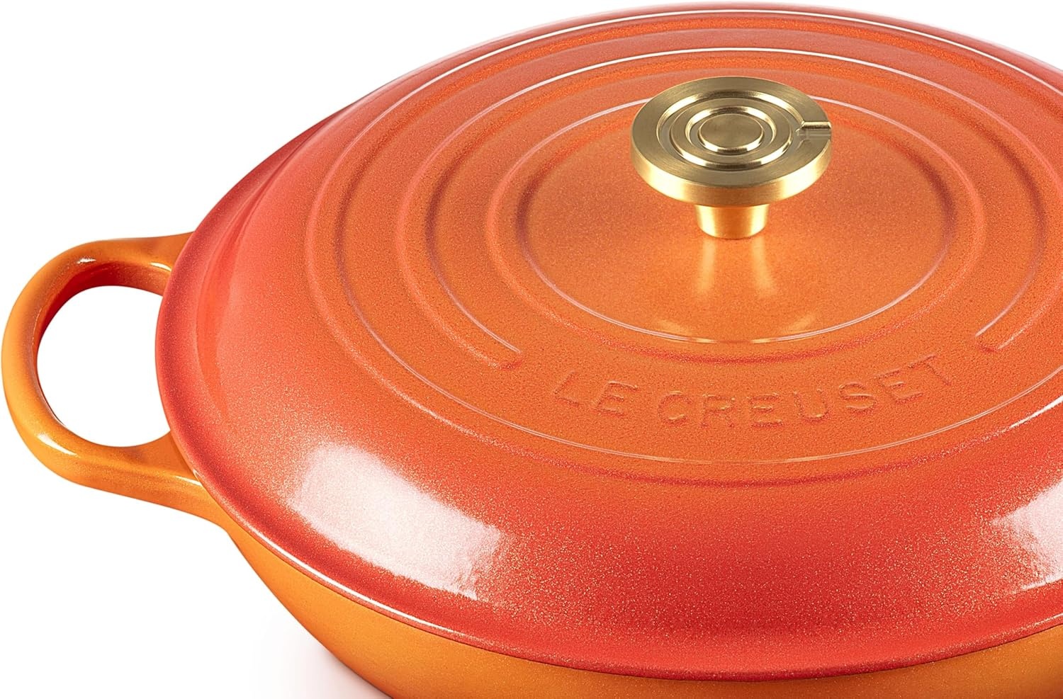 image:imageLe Creuset Enameled Cast Iron Signature Braiser 5 qt CeriseFlamme Doree