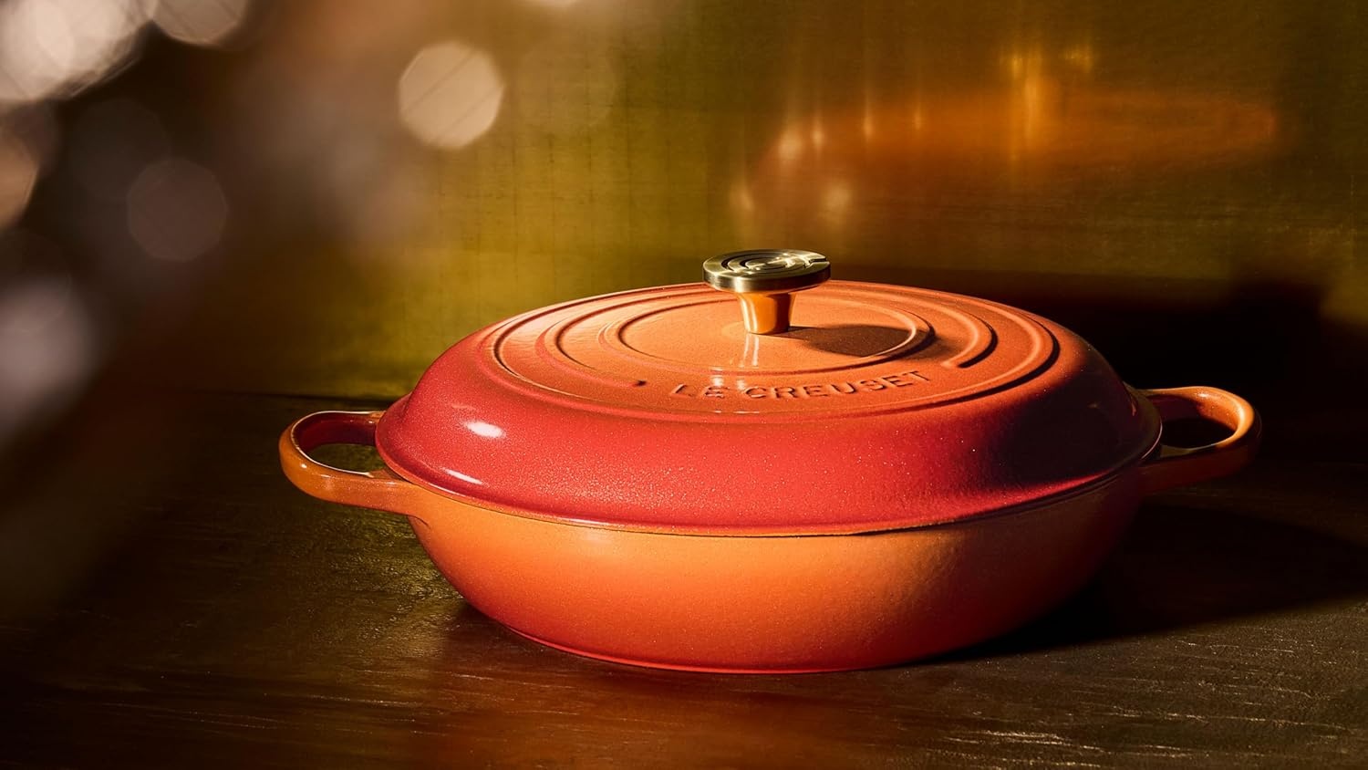 image:imageLe Creuset Enameled Cast Iron Signature Braiser 5 qt CeriseFlamme Doree