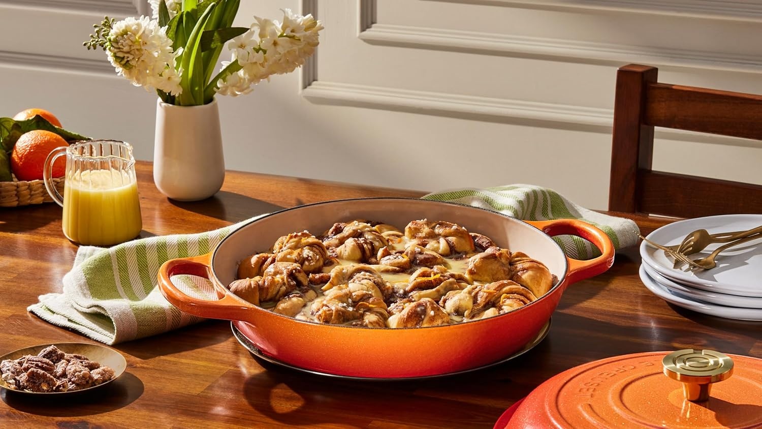 image:imageLe Creuset Enameled Cast Iron Signature Braiser 5 qt CeriseFlamme Doree