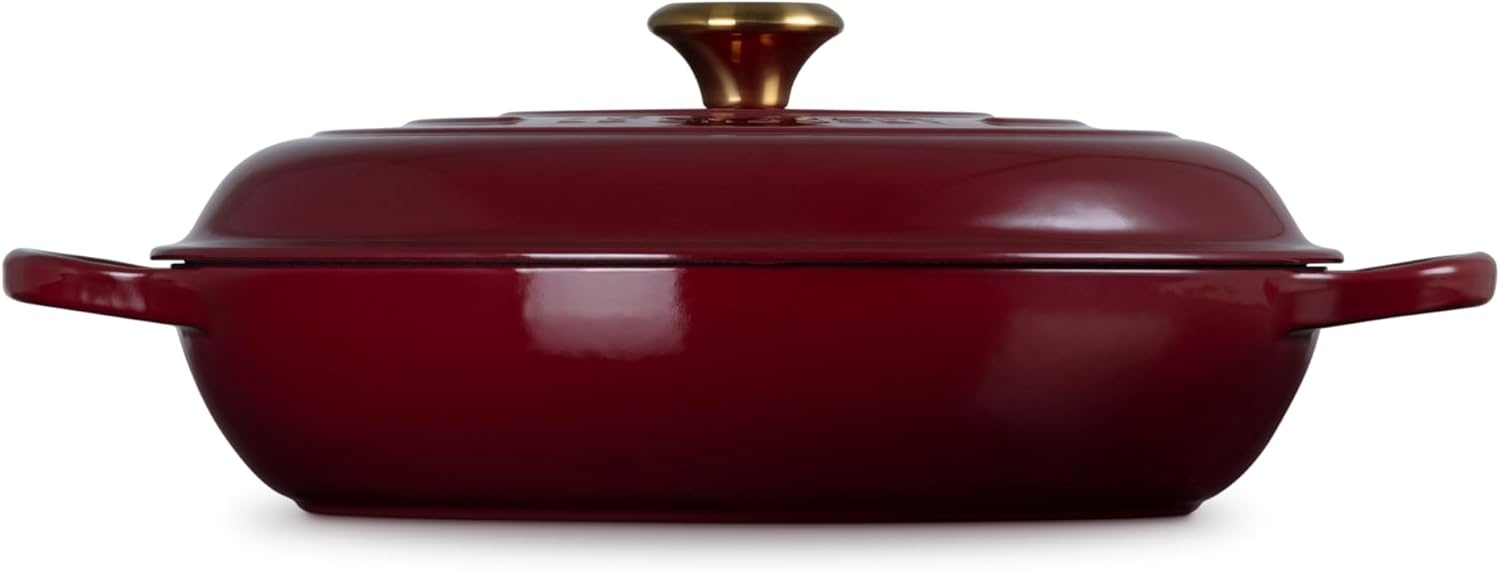 image:imageLe Creuset Enameled Cast Iron Signature Braiser 5 qt CeriseGarnet