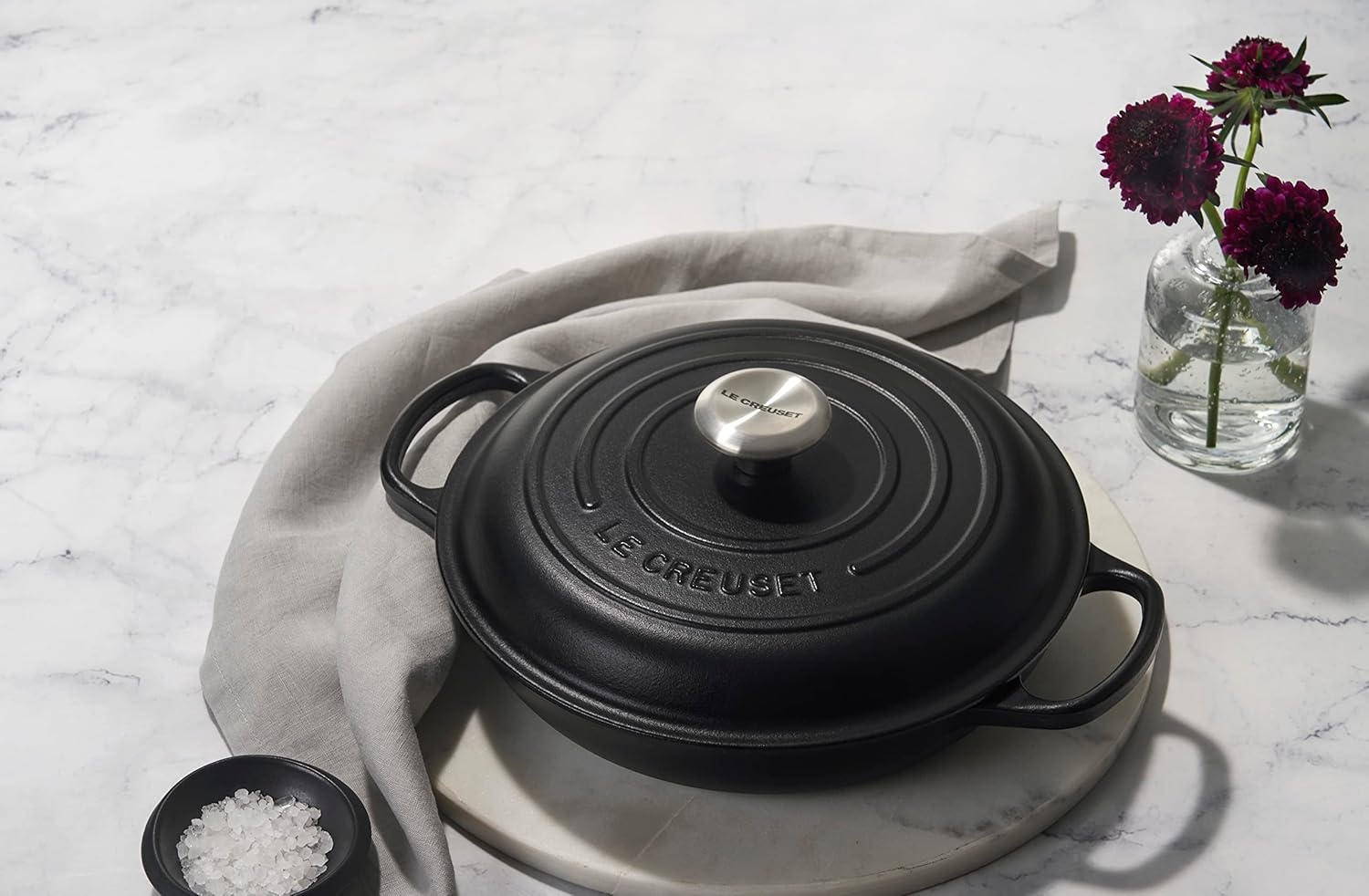 image:imageLe Creuset Enameled Cast Iron Signature Braiser 5 qt CeriseLicorice