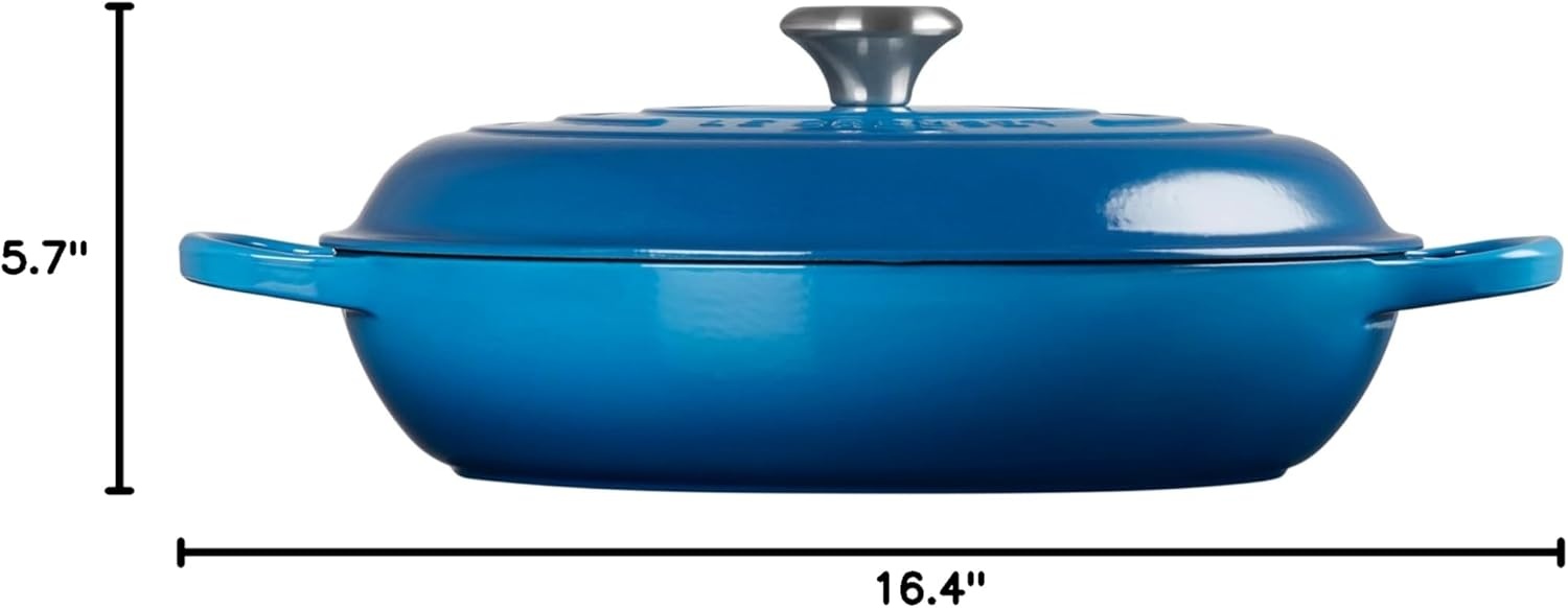 image:imageLe Creuset Enameled Cast Iron Signature Braiser 5 qt CeriseMarseille