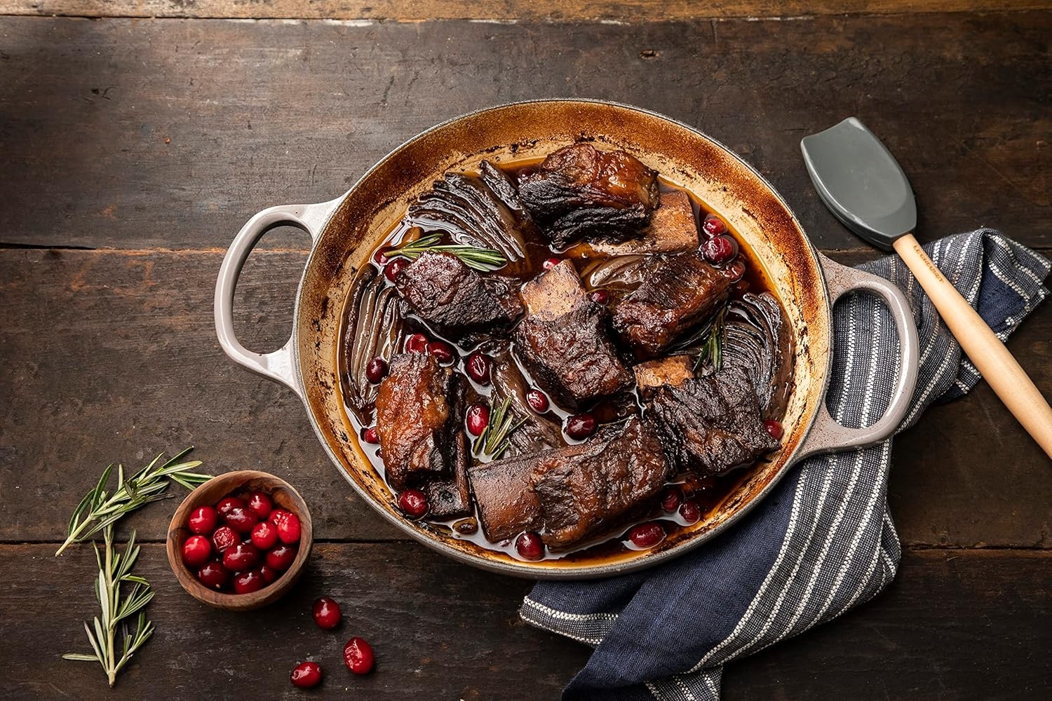 image:imageLe Creuset Enameled Cast Iron Signature Braiser 5 qt CeriseOyster