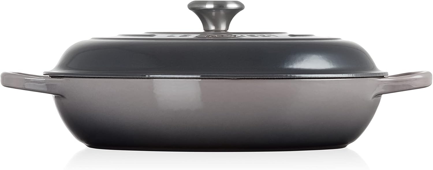 image:imageLe Creuset Enameled Cast Iron Signature Braiser 5 qt CeriseOyster