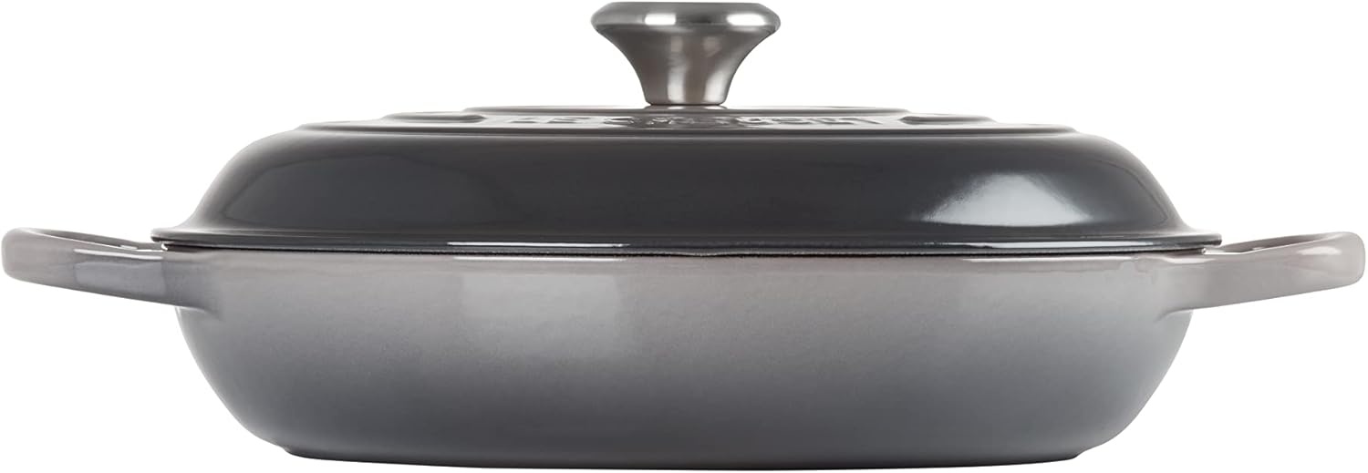 image:imageLe Creuset Enameled Cast Iron Signature Braiser 5 qt CeriseOyster