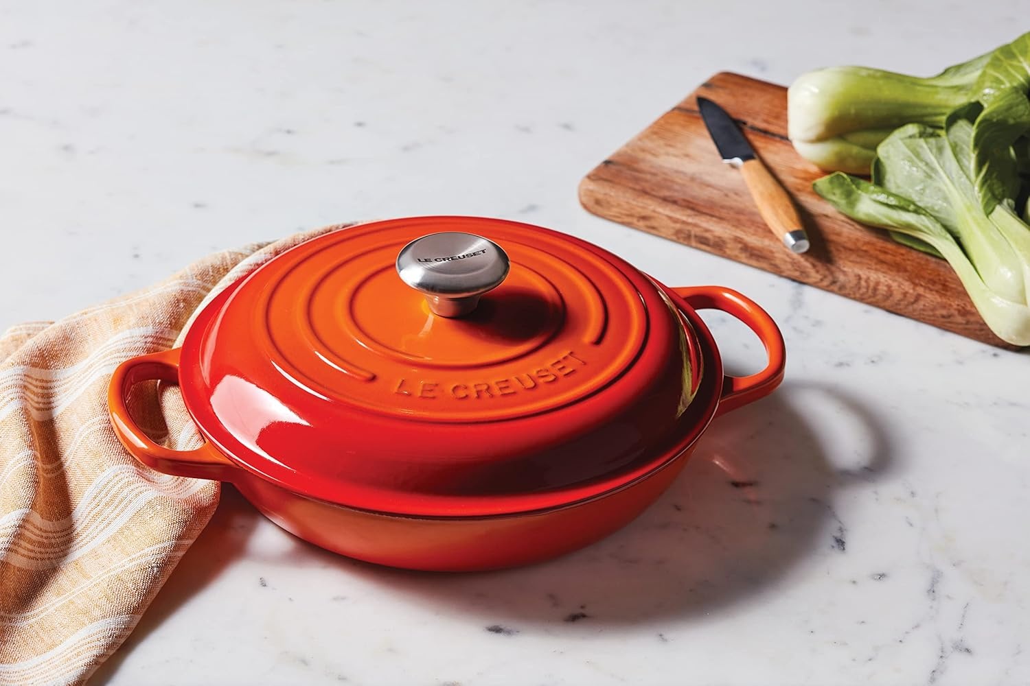 image:imageLe Creuset Enameled Cast Iron Signature Braiser 5 qt CerisePeche