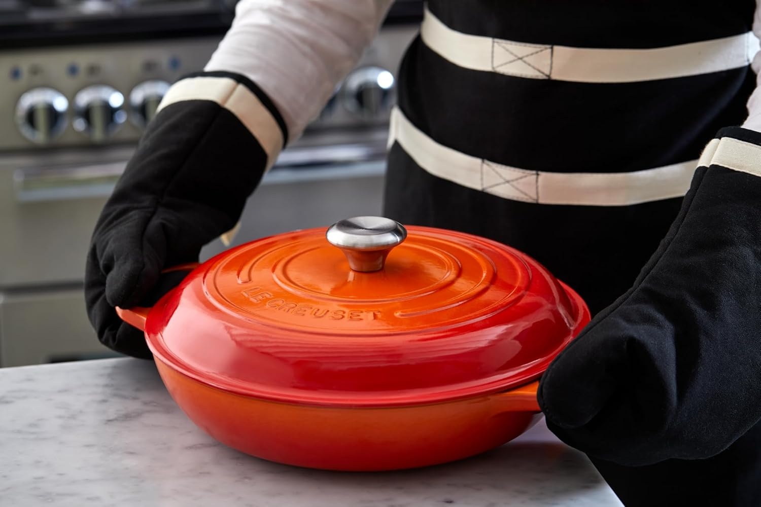 image:imageLe Creuset Enameled Cast Iron Signature Braiser 5 qt CerisePeche