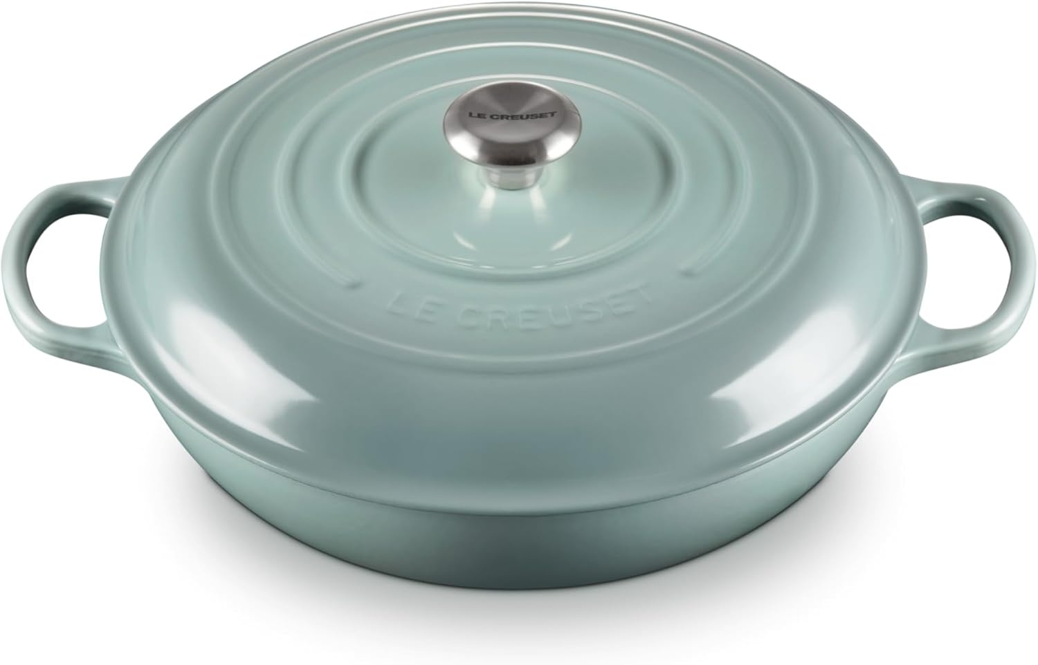 image:imageLe Creuset Enameled Cast Iron Signature Braiser 5 qt CeriseSea Salt