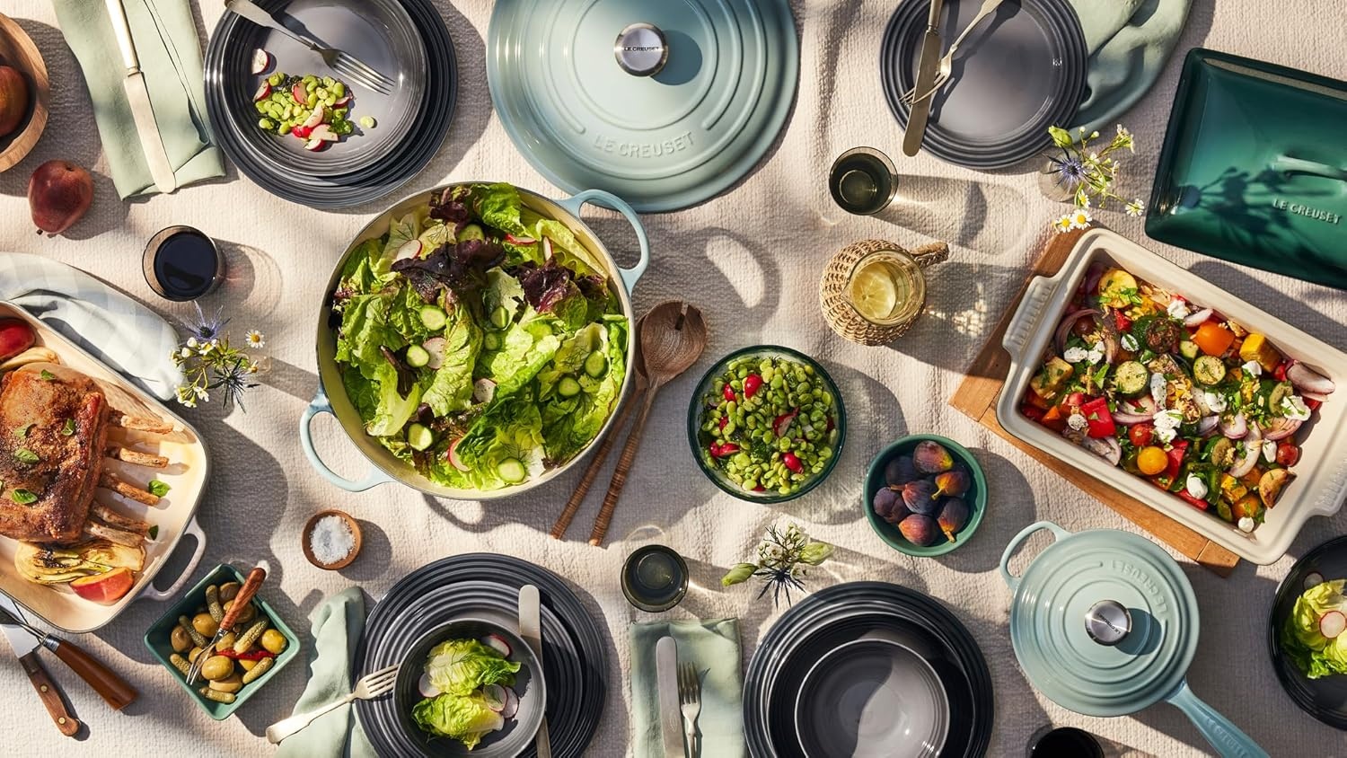 image:imageLe Creuset Enameled Cast Iron Signature Braiser 5 qt CeriseSea Salt