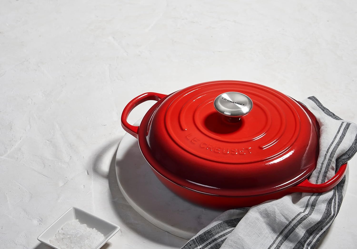 image:imageLe Creuset Enameled Cast Iron Signature Braiser 5 qt CeriseShallot