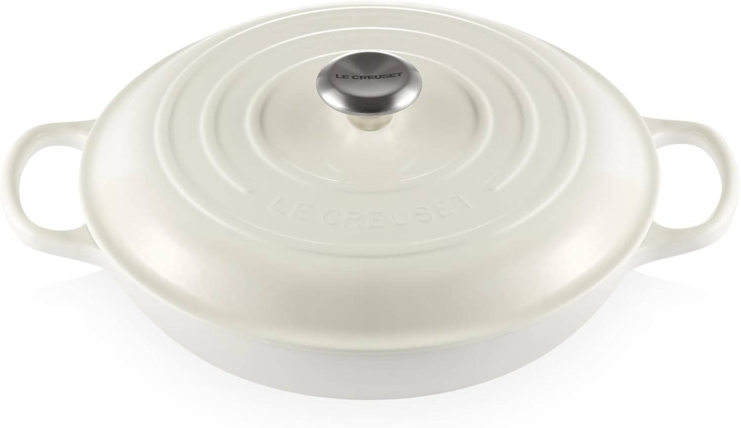 image:imageLe Creuset Enameled Cast Iron Signature Braiser 5 qt CeriseWhite