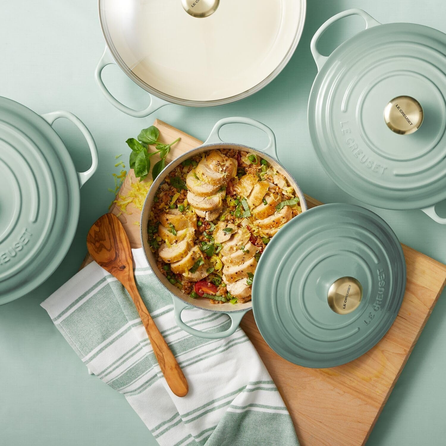 image:imageLe Creuset Signature Round Dutch Oven 55 Qt Exclusive Color Sage