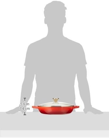 image:imageLe Creuset of America Enameled Cast Iron Buffet Casserole with Glass Lid 3 12 quart FlameCherry