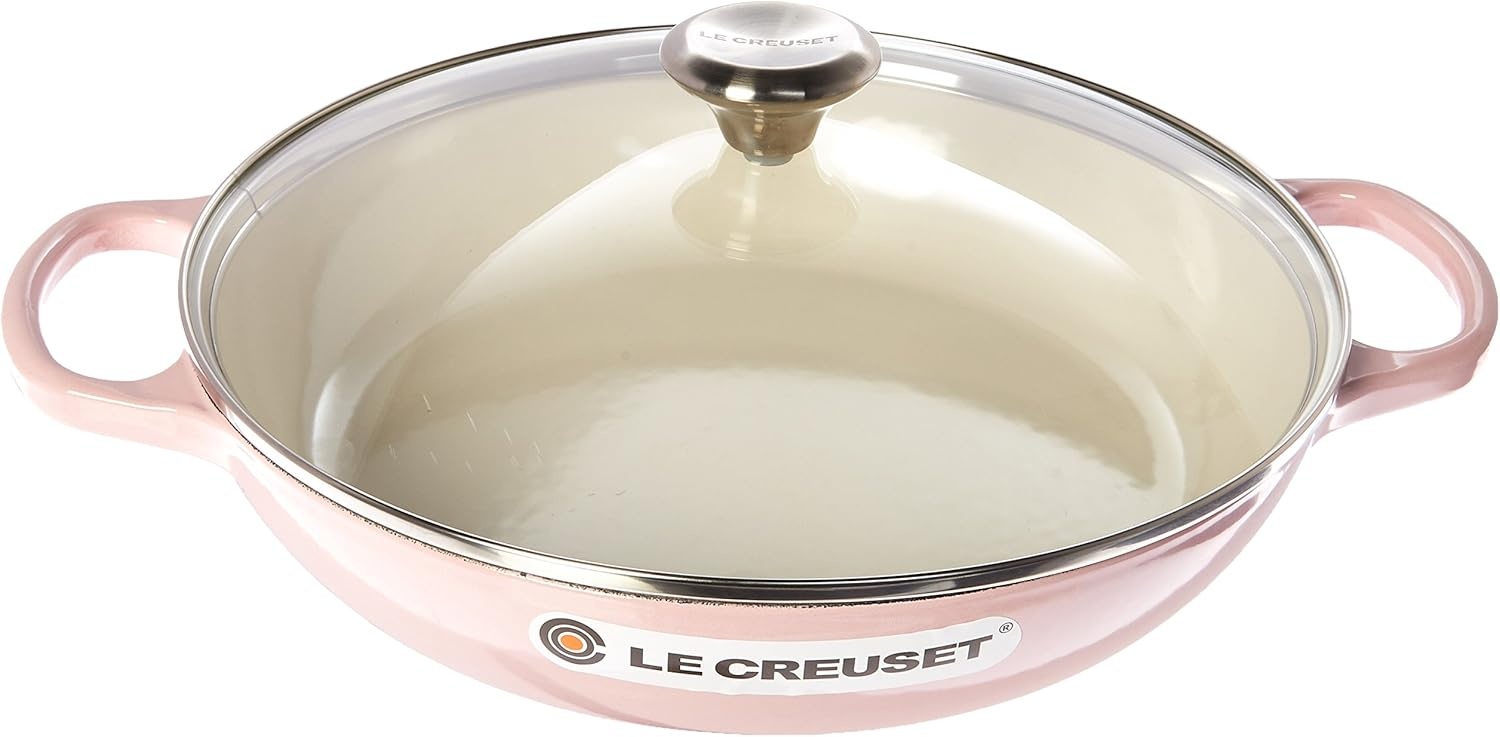 image:imageLe Creuset of America Enameled Cast Iron Buffet Casserole with Glass Lid 3 12 quart FlameHibiscus