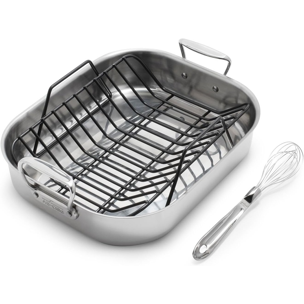 image:imageAllClad Stainless Steel Roasting Pan with Nonstick Rack Silver