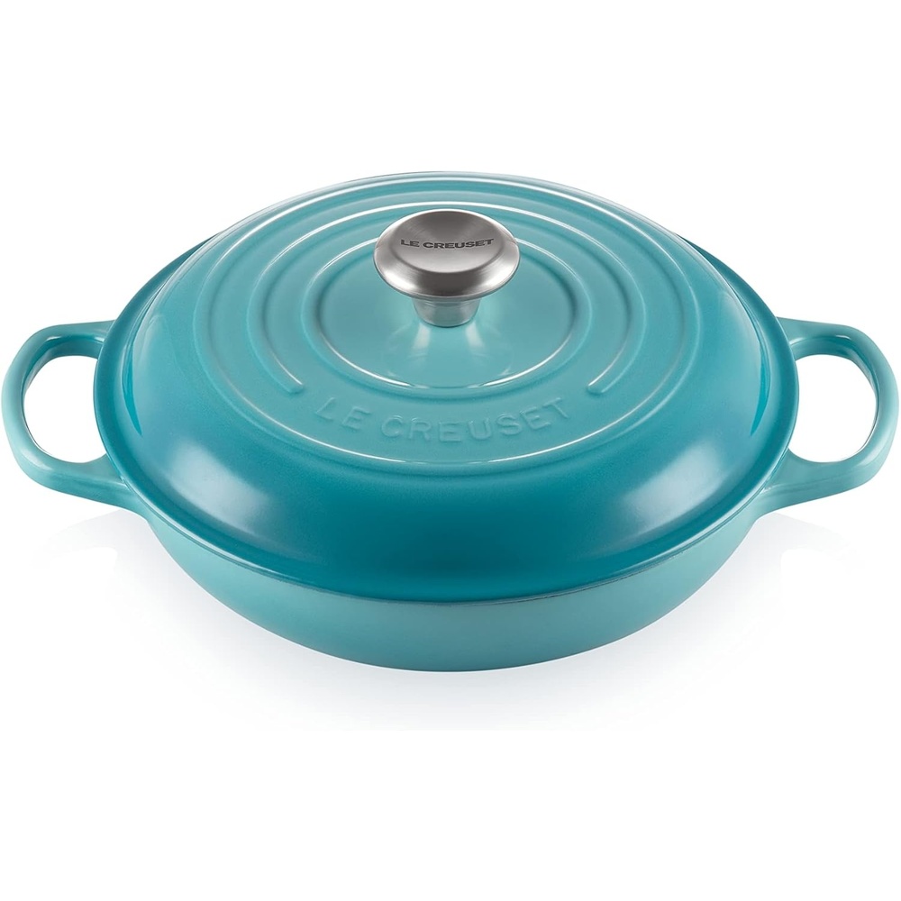 image:imageLe Creuset Enameled Cast Iron Signature Braiser 5 qt CeriseCaribbean