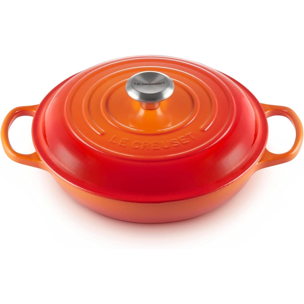 image:imageLe Creuset Enameled Cast Iron Signature Braiser 5 qt CeriseFlame