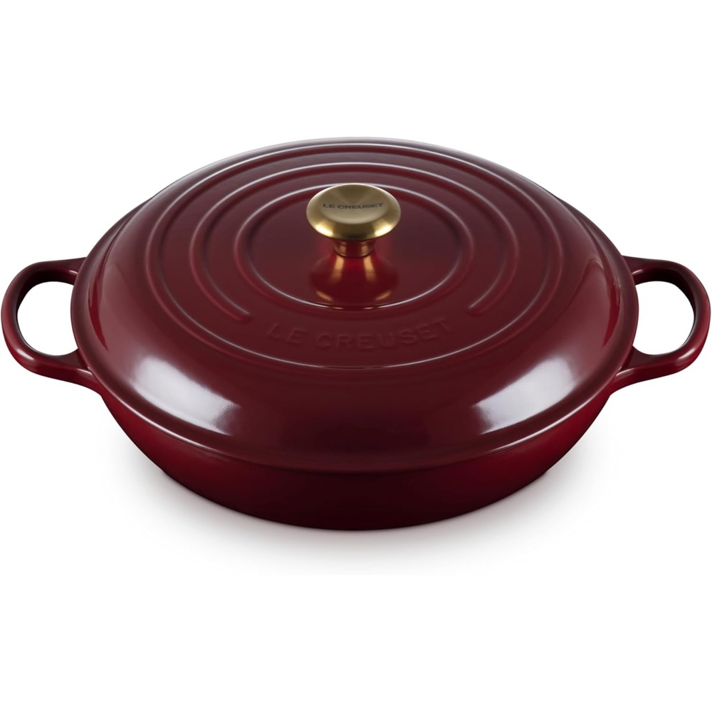 image:imageLe Creuset Enameled Cast Iron Signature Braiser 5 qt CeriseGarnet