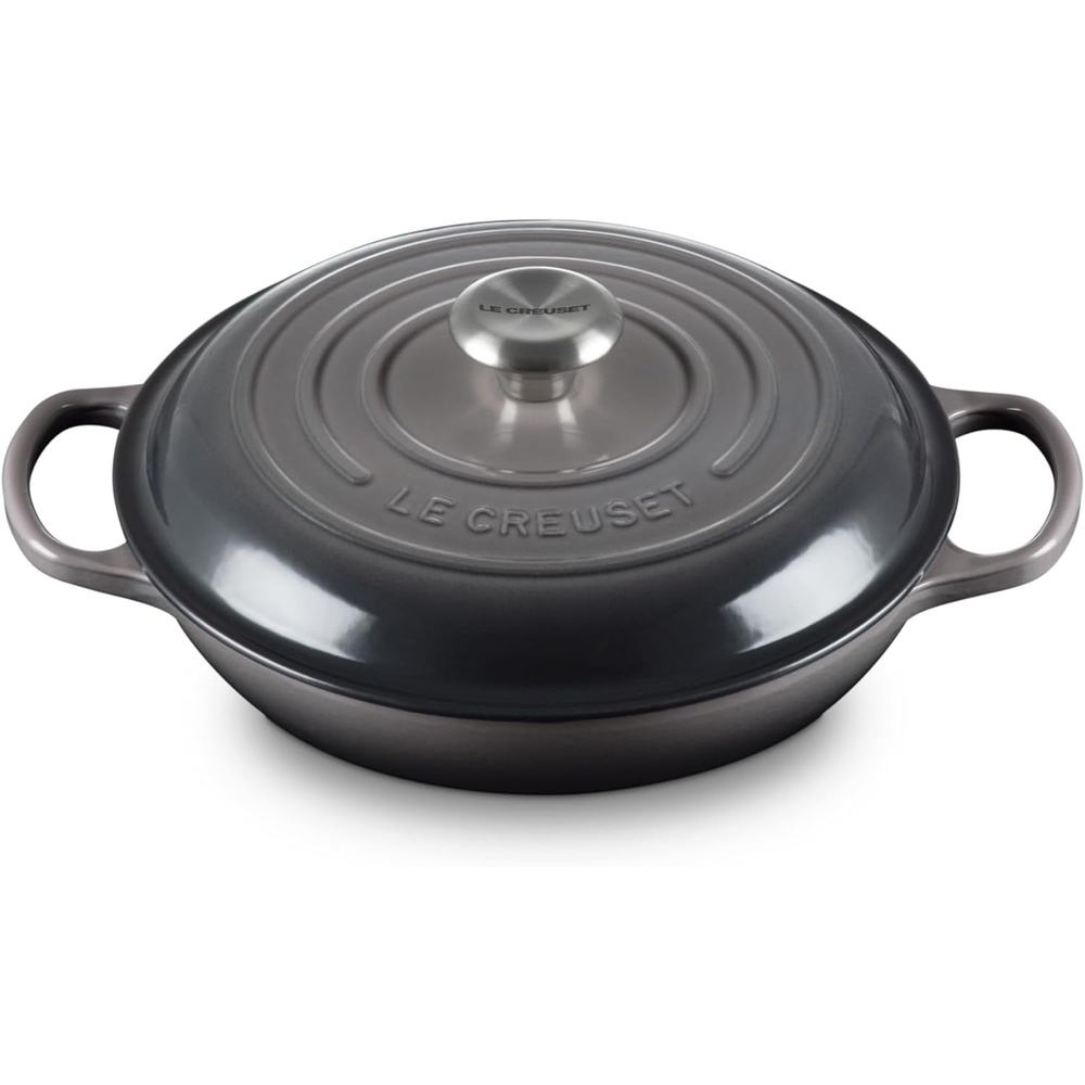 image:imageLe Creuset Enameled Cast Iron Signature Braiser 5 qt CeriseOyster