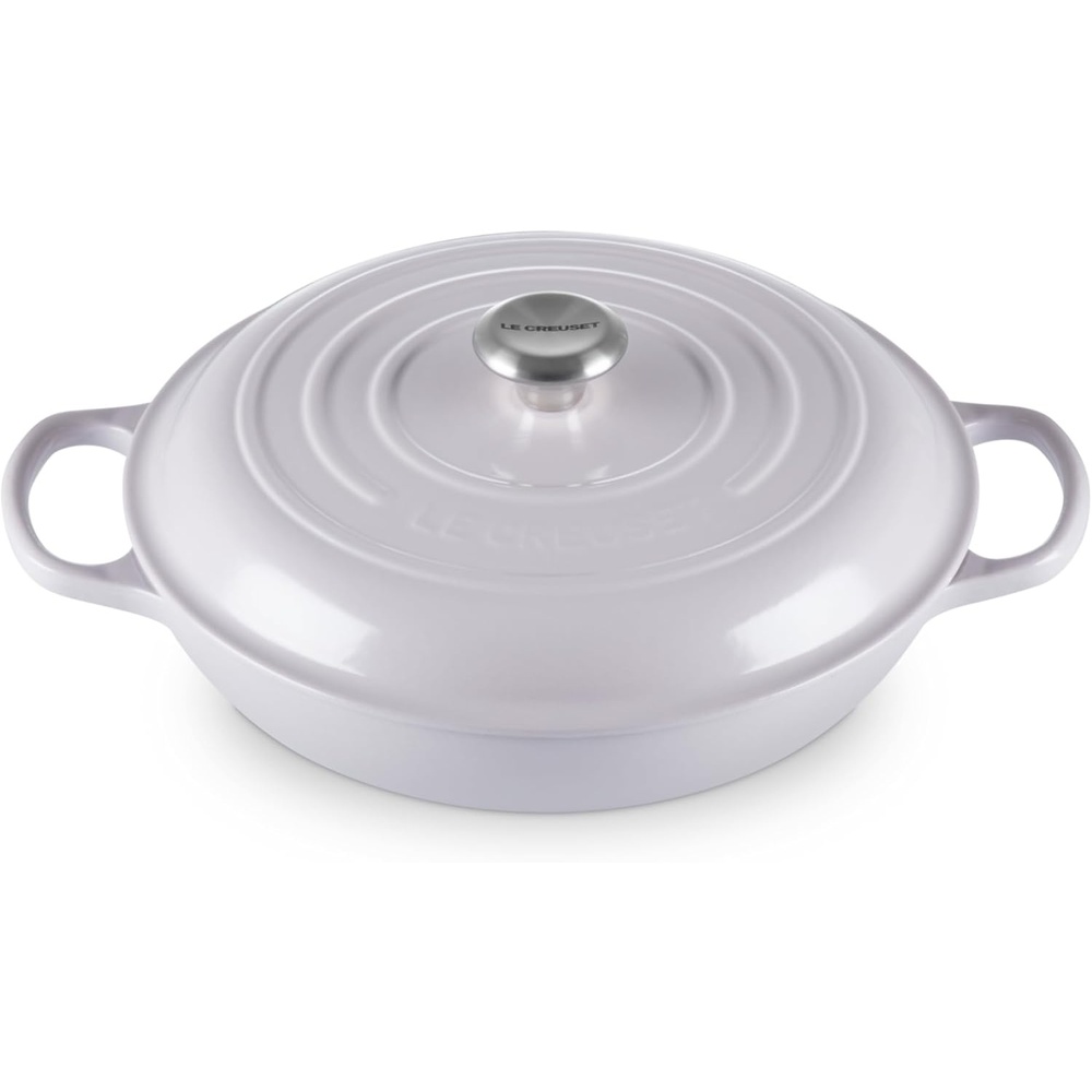 image:imageLe Creuset Enameled Cast Iron Signature Braiser 5 qt CeriseShallot