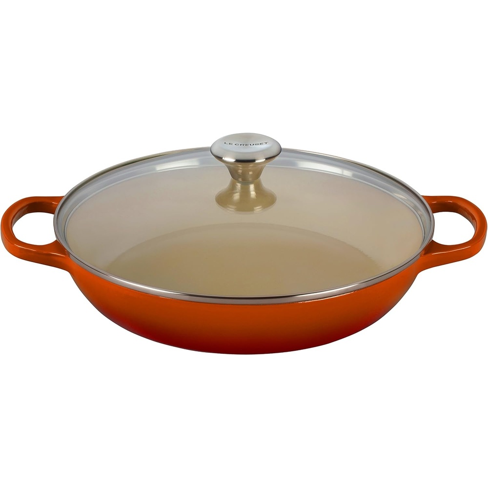 image:imageLe Creuset of America Enameled Cast Iron Buffet Casserole with Glass Lid 3 12 quart FlameFlame