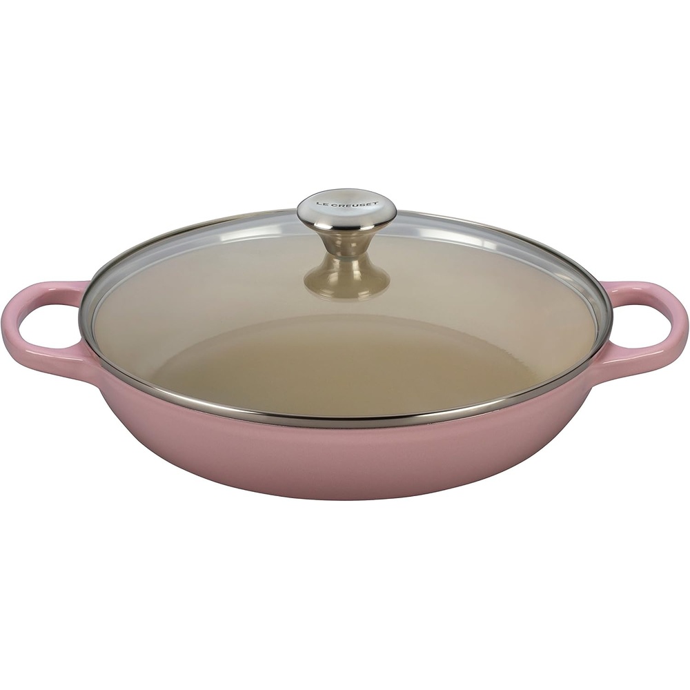 image:imageLe Creuset of America Enameled Cast Iron Buffet Casserole with Glass Lid 3 12 quart FlameHibiscus