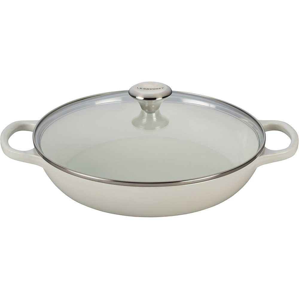 image:imageLe Creuset of America Enameled Cast Iron Buffet Casserole with Glass Lid 3 12 quart FlameWhite