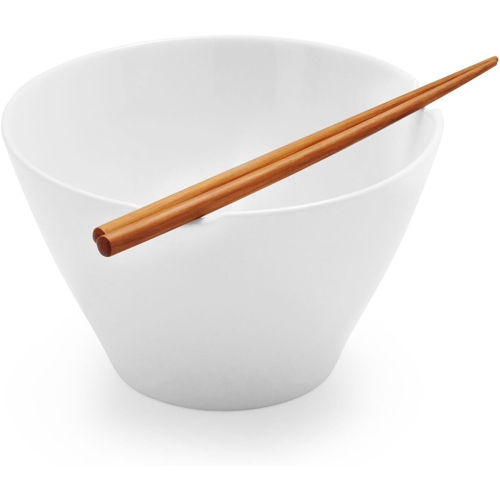image:imageSur La Table Rice Bowl with Bamboo Chopsticks White