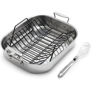 image:imageAllClad Stainless Steel Roasting Pan with Nonstick Rack Silver