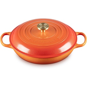 image:imageLe Creuset Enameled Cast Iron Signature Braiser 5 qt CeriseFlamme Doree