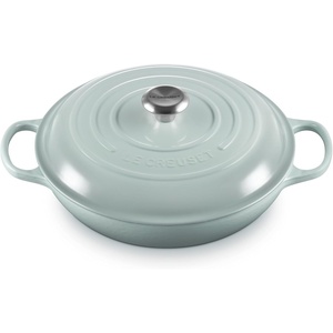 image:imageLe Creuset Enameled Cast Iron Signature Braiser 5 qt CeriseSea Salt