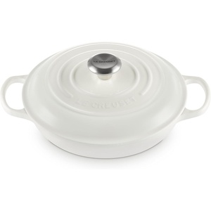 image:imageLe Creuset Enameled Cast Iron Signature Braiser 5 qt CeriseWhite