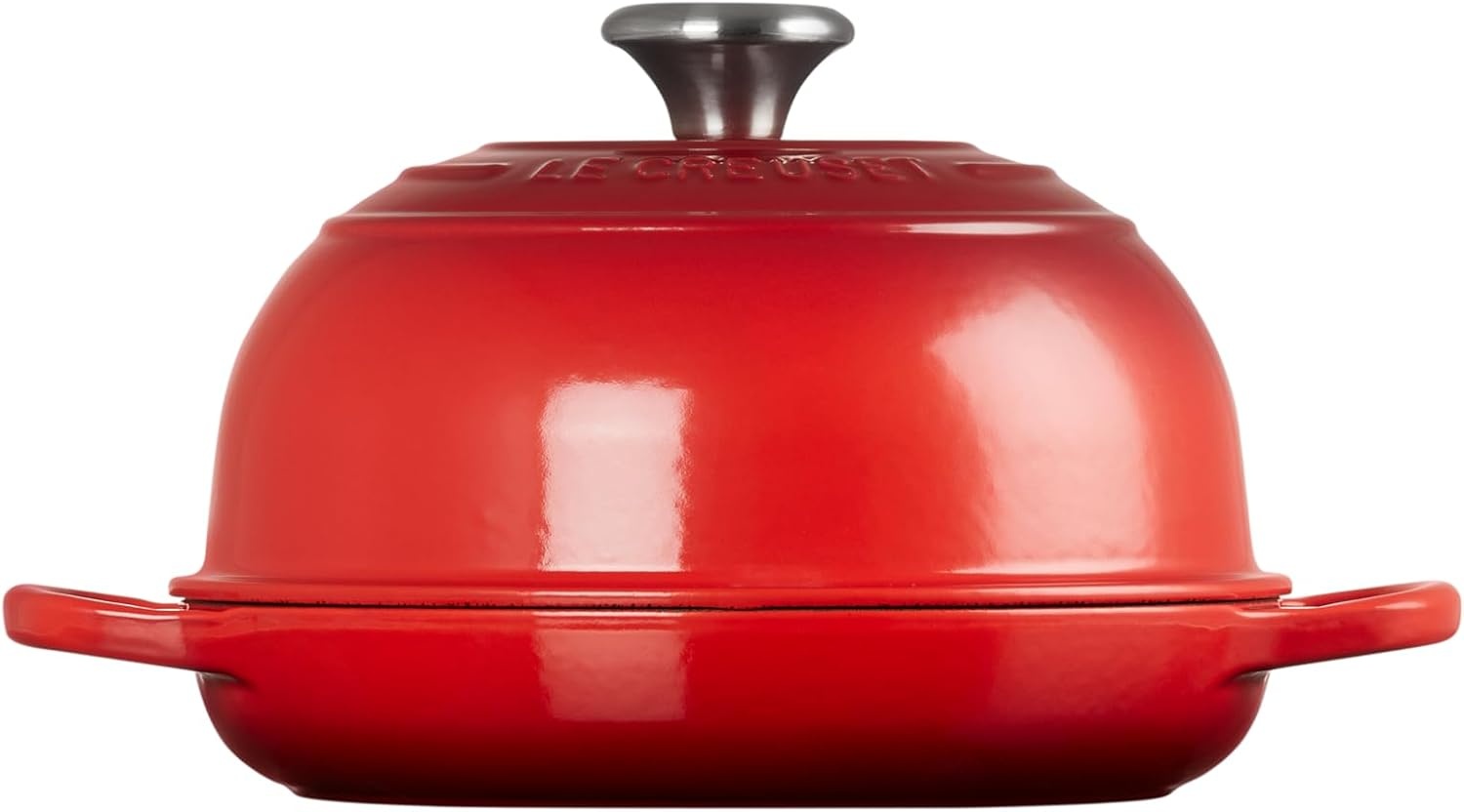 image:imageLe Creuset Enameled Cast Iron Signature Round Bread Oven 95 inch WhiteCerise
