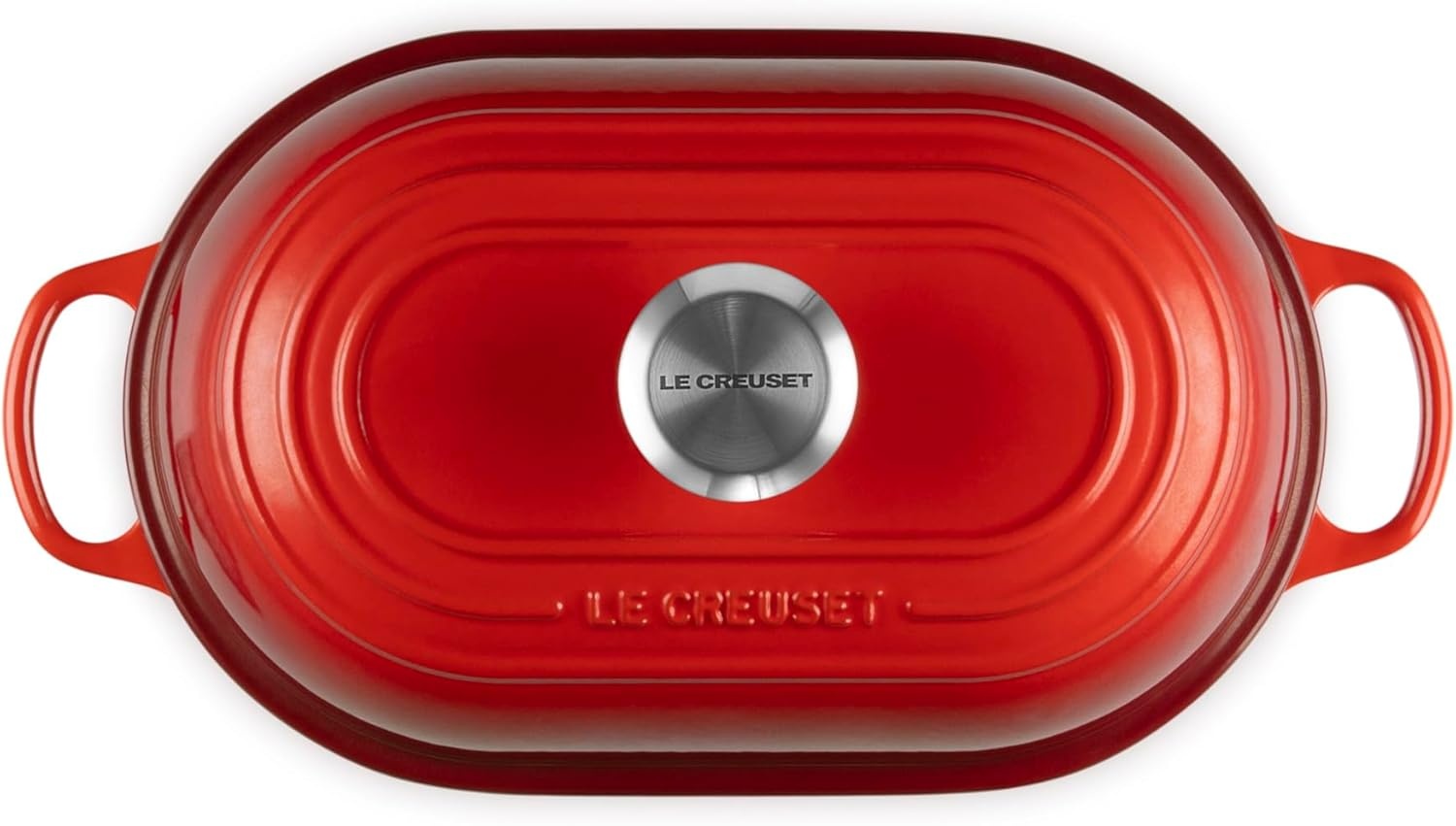 image:imageLe Creuset Enameled Cast Iron Signature Round Bread Oven 95 inch WhiteCerise