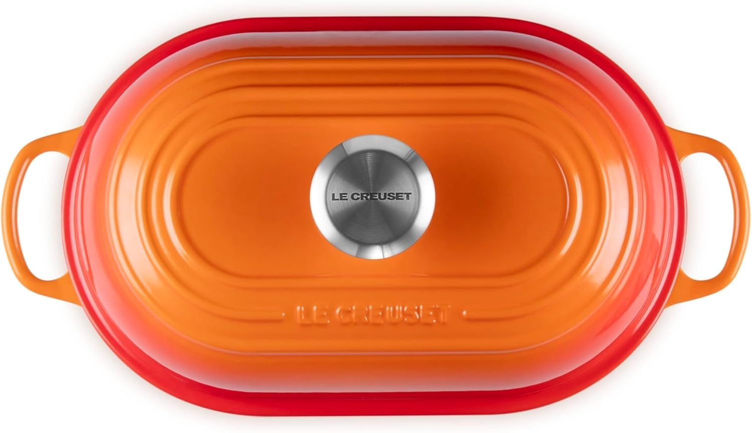 image:imageLe Creuset Enameled Cast Iron Signature Round Bread Oven 95 inch WhiteFlame