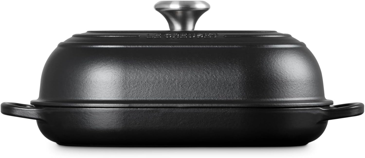 image:imageLe Creuset Enameled Cast Iron Signature Round Bread Oven 95 inch WhiteLicorice