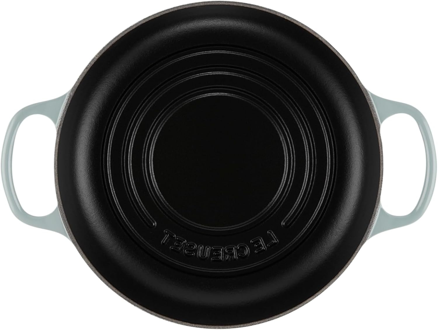 image:imageLe Creuset Enameled Cast Iron Signature Round Bread Oven 95 inch WhiteSea Salt