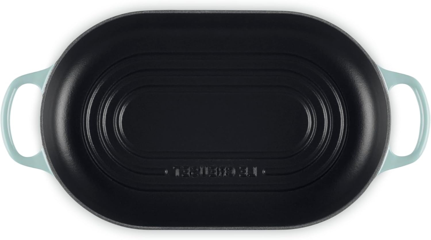 image:imageLe Creuset Enameled Cast Iron Signature Round Bread Oven 95 inch WhiteSea Salt