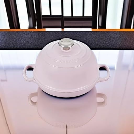 image:imageLe Creuset Enameled Cast Iron Signature Round Bread Oven 95 inch WhiteShallot
