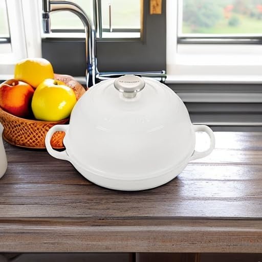image:imageLe Creuset Enameled Cast Iron Signature Round Bread Oven 95 inch WhiteWhite