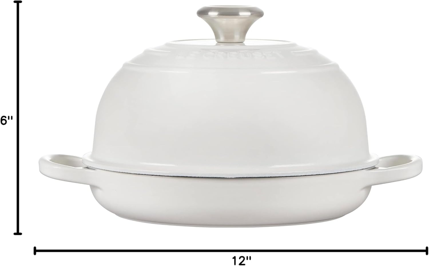 image:imageLe Creuset Enameled Cast Iron Signature Round Bread Oven 95 inch WhiteWhite