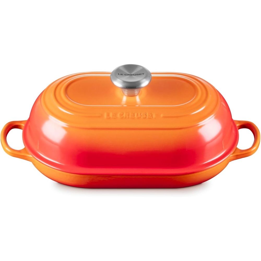 image:imageLe Creuset Enameled Cast Iron Signature Round Bread Oven 95 inch WhiteFlame